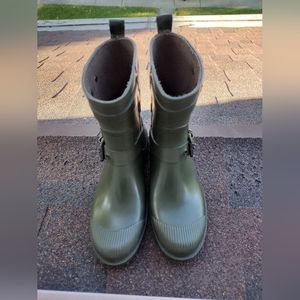 Coach Army Green Rainboots